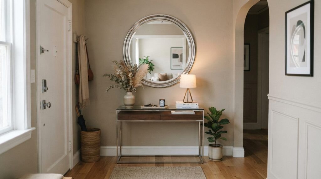 Chrome Entryway Decor Ideas