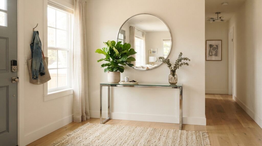 Chrome Entryway Decor Ideas