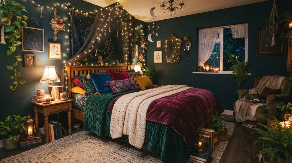 Dark Whimsical Bedroom