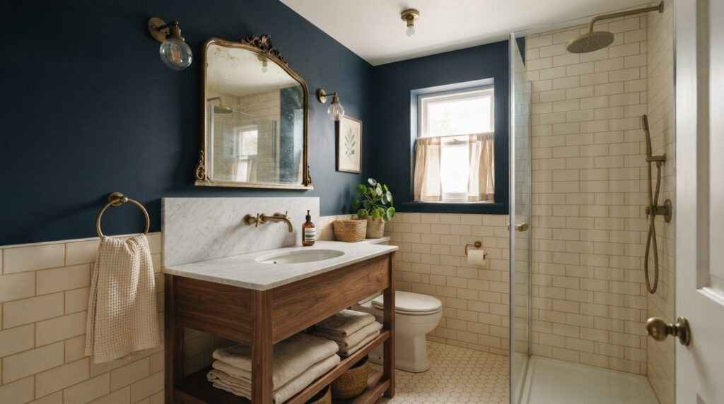 Moody Vintage Bathroom