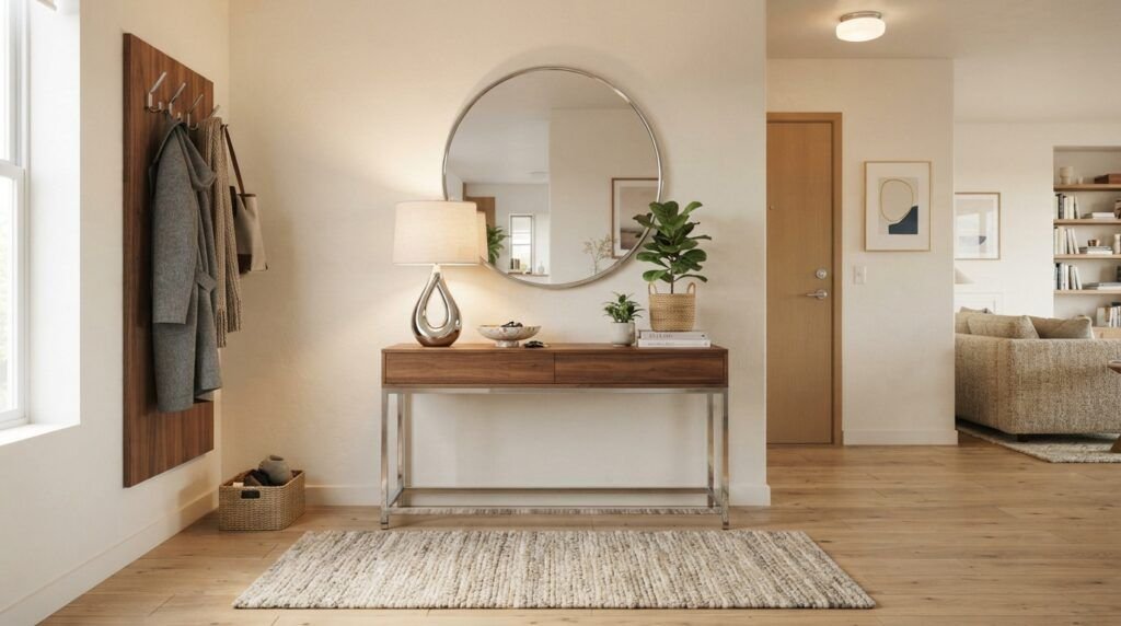 Chrome Entryway Decor Ideas