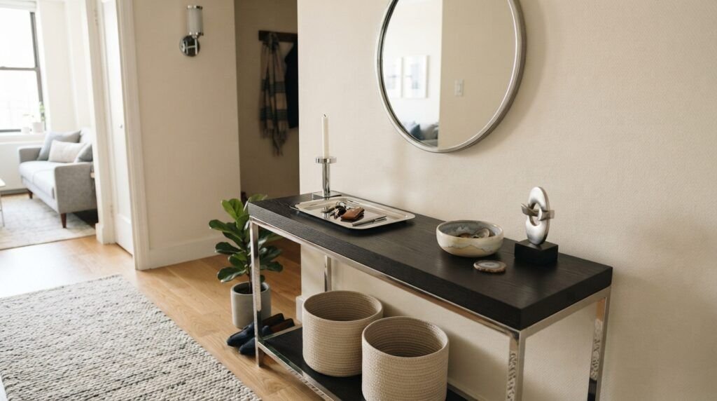 Chrome Entryway Decor Ideas