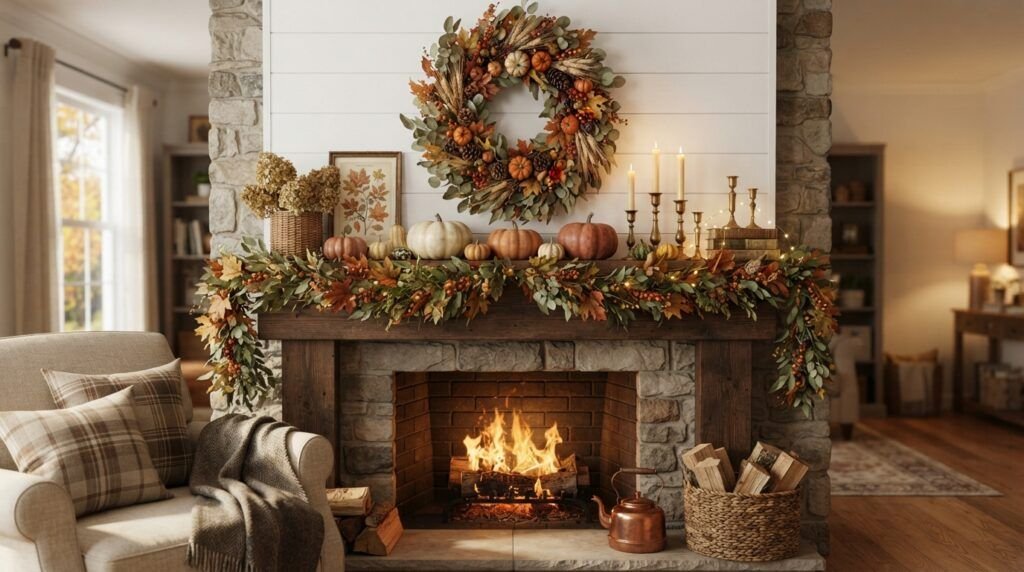 Fall Mantle Decor