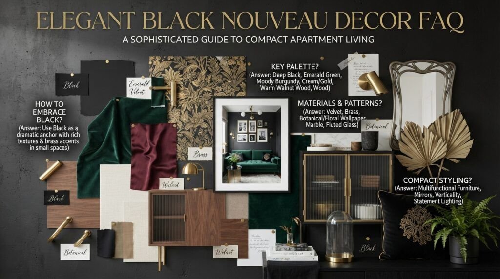 Black Nouveau Decor