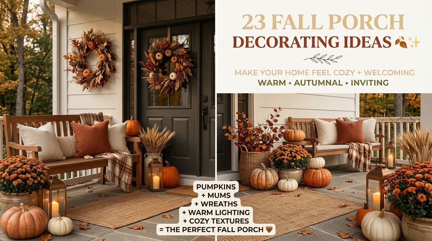 You are currently viewing 23 Fall Porch Decorating Ideas That Make Your Home Feel Cozy & Welcoming