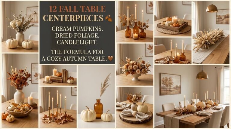Read more about the article 12 Fall Table Centerpieces That Make Your Dining Table Feel Warm & Inviting