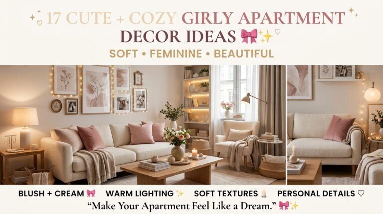 Read more about the article 17 Cute & Cozy Girly Apartment Decor Ideas