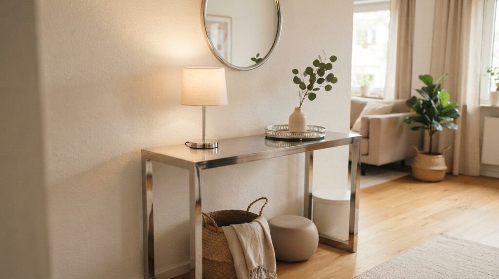 Chrome Entryway Decor Ideas