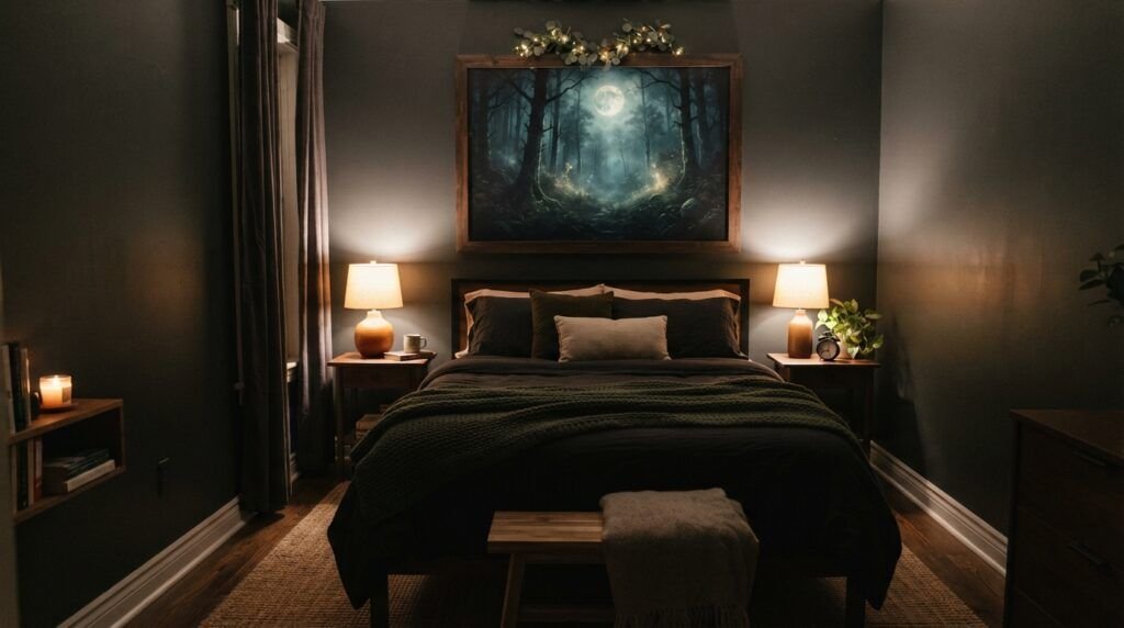 Dark Whimsical Bedroom