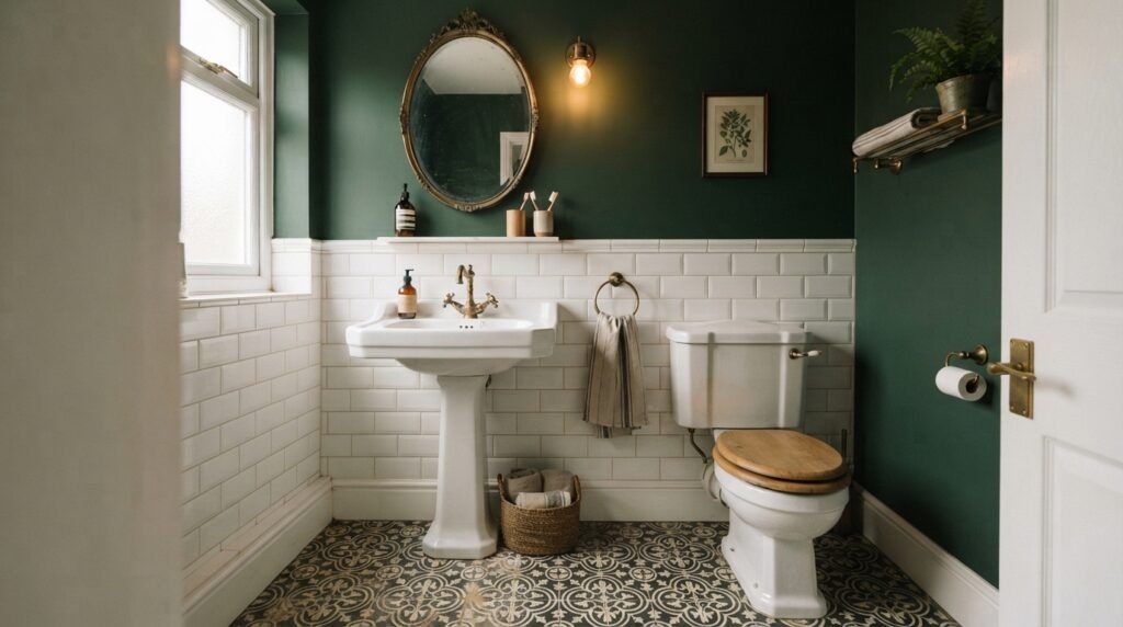 Moody Vintage Bathroom