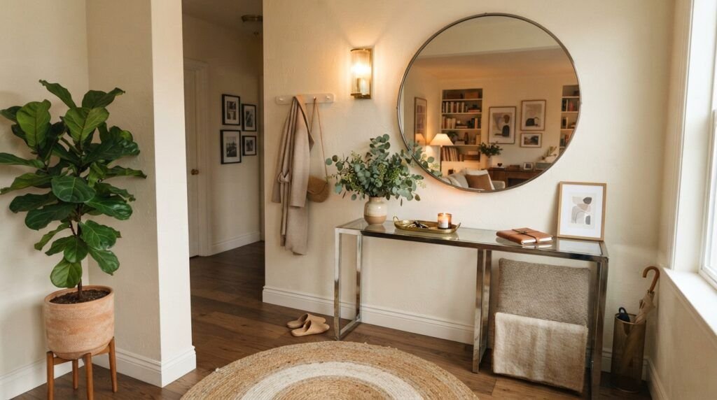 Chrome Entryway Decor Ideas