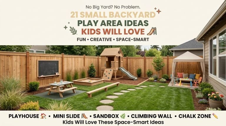 Read more about the article 21 Small Backyard Play Area Ideas Kids Will Love