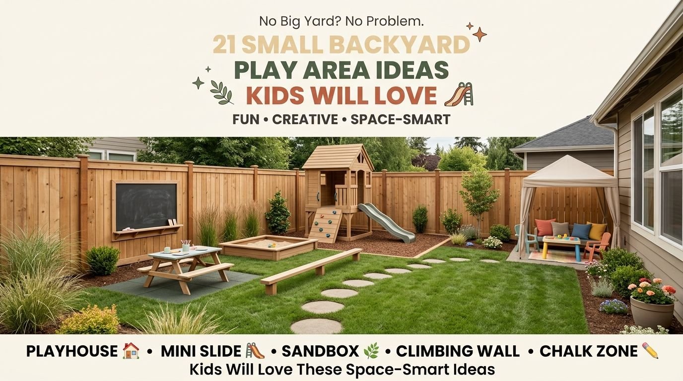 Read more about the article 21 Small Backyard Play Area Ideas Kids Will Love