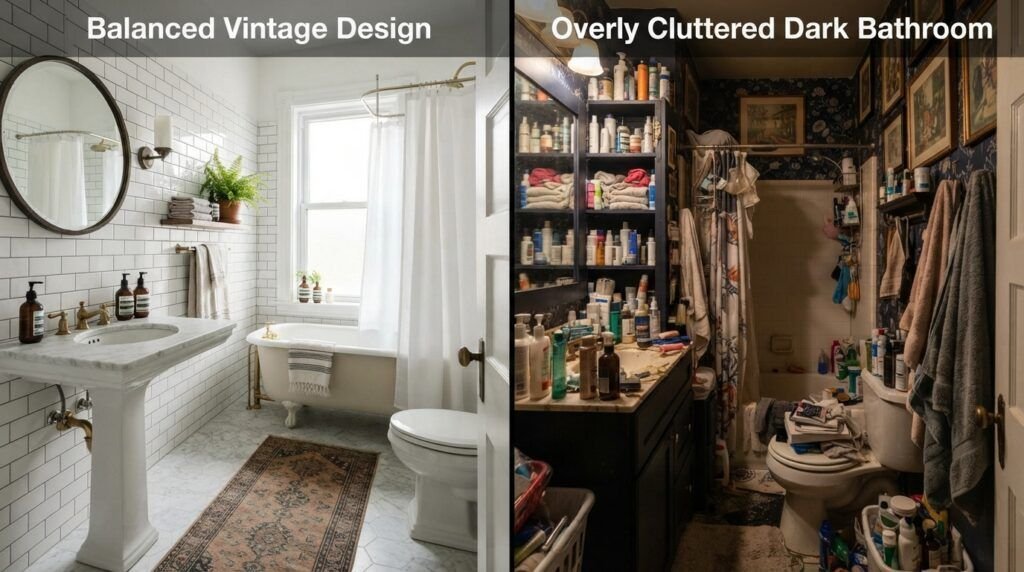 Moody Vintage Bathroom