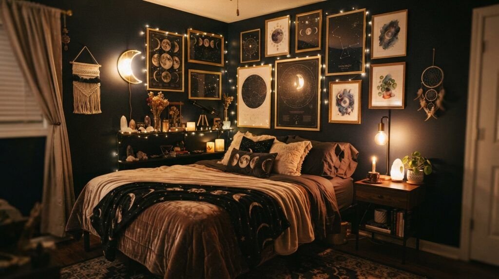 Dark Whimsical Bedroom