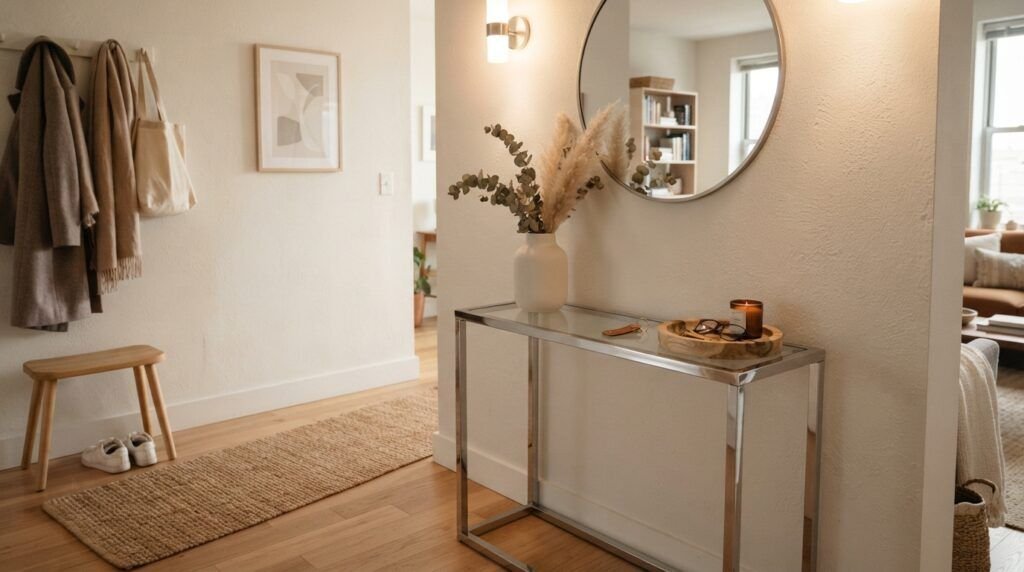 Chrome Entryway Decor Ideas