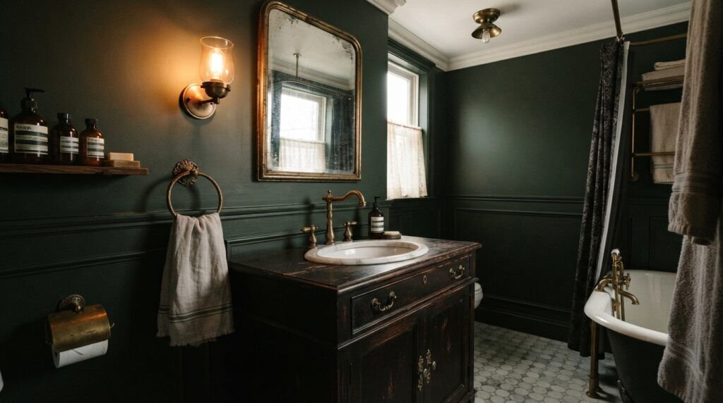 Moody Vintage Bathroom