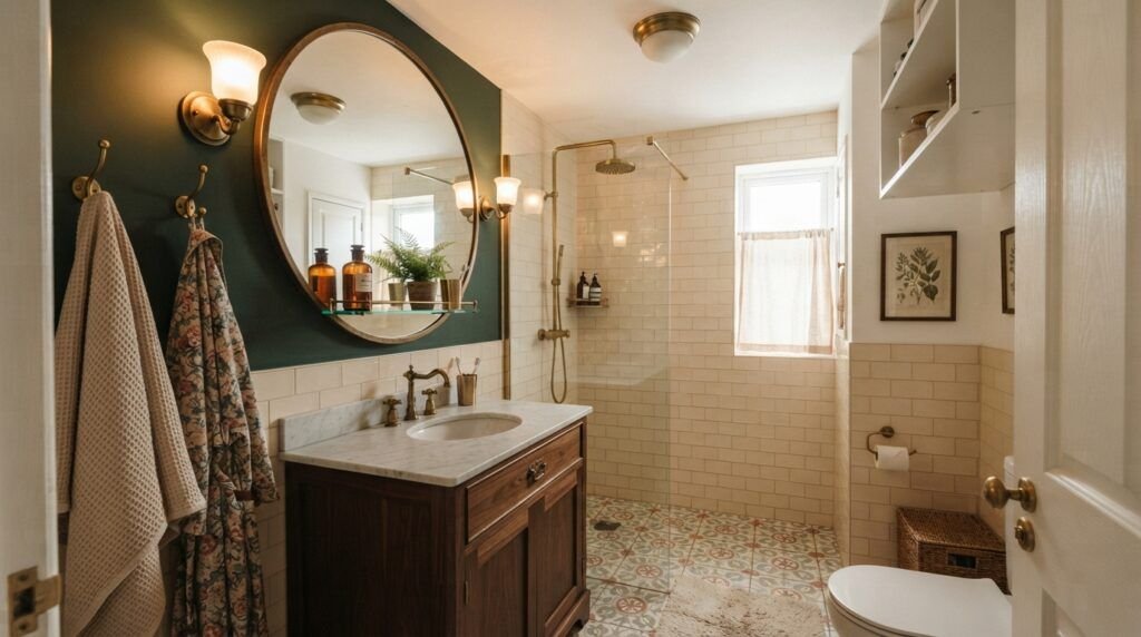 Moody Vintage Bathroom