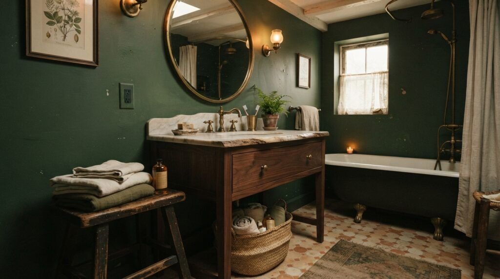 Moody Vintage Bathroom