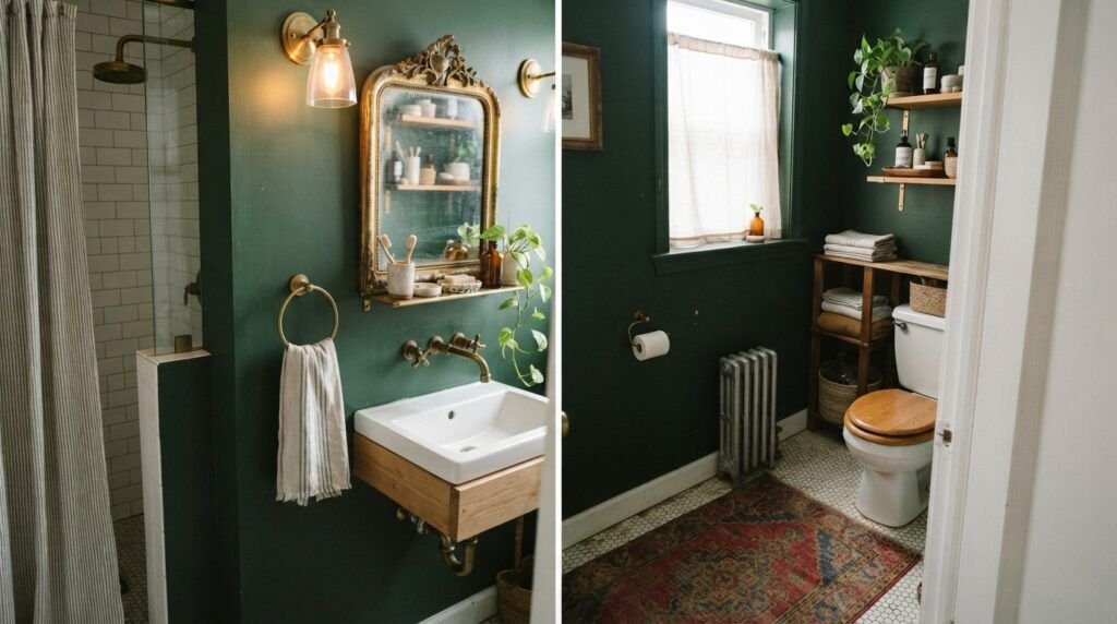 Moody Vintage Bathroom