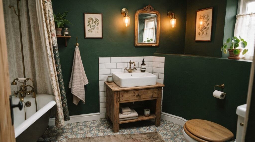 Moody Vintage Bathroom