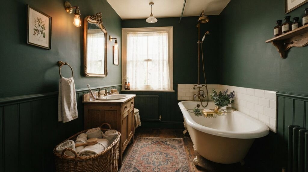 Moody Vintage Bathroom