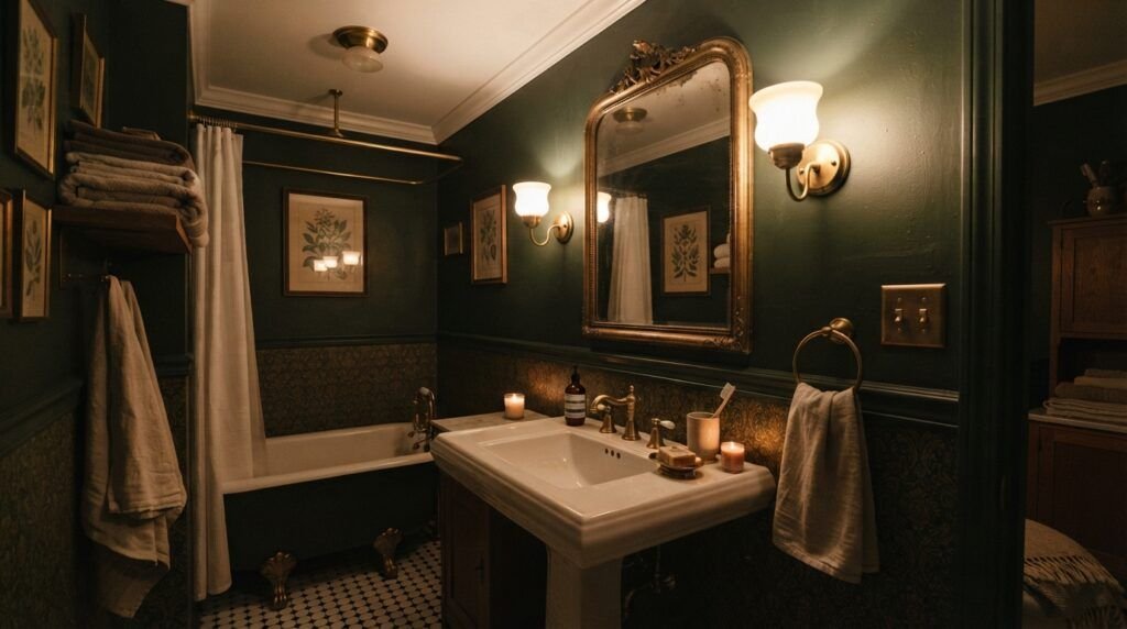 Moody Vintage Bathroom