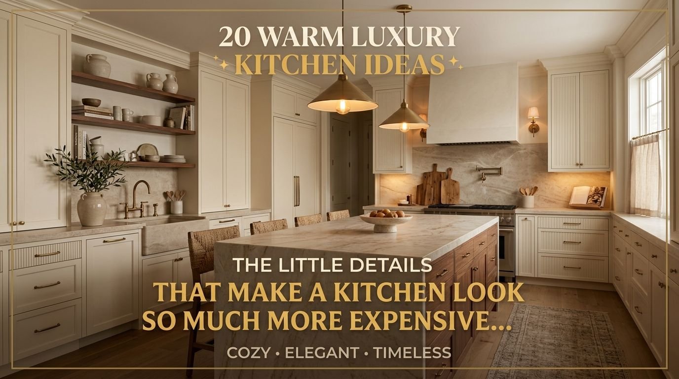 You are currently viewing 20 Warm Luxury Kitchen Ideas for a Cozy, Elegant & Expensive Looking Space
