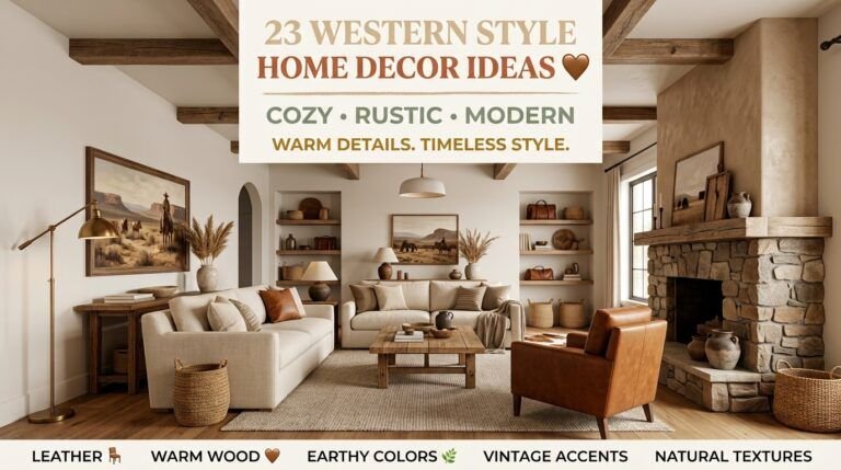 Read more about the article 23 Western Style Home Decor Ideas That Feel Cozy, Rustic & Modern