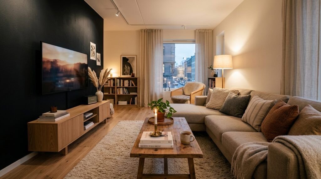 Black TV Wall