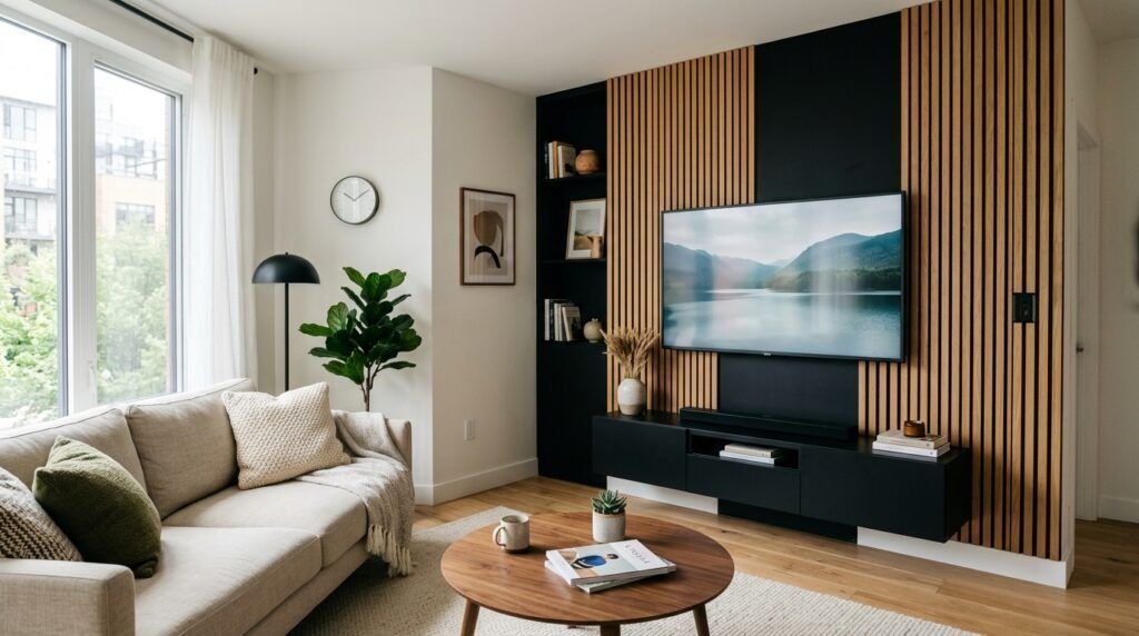 Black TV Wall