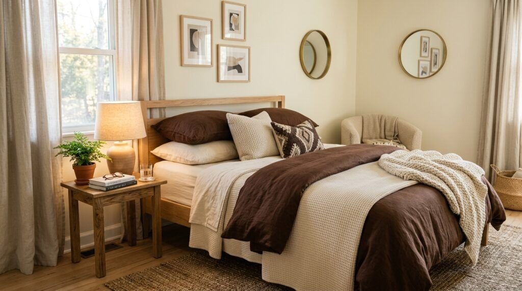 brown bedding