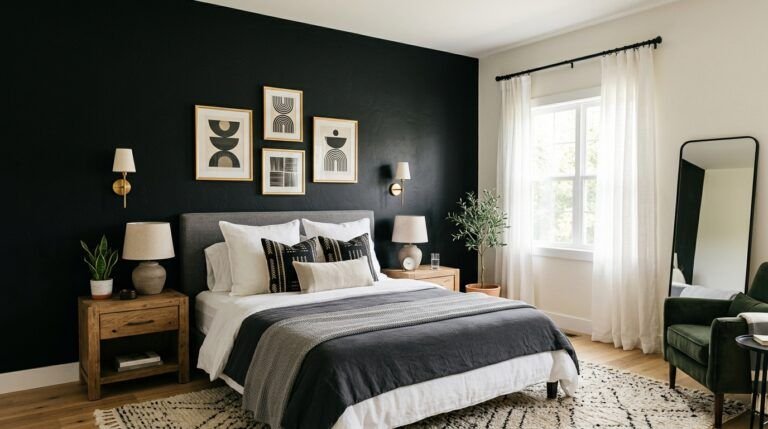 Read more about the article 19 Black Feature Wall Bedroom Ideas That Look Elegant & Modern