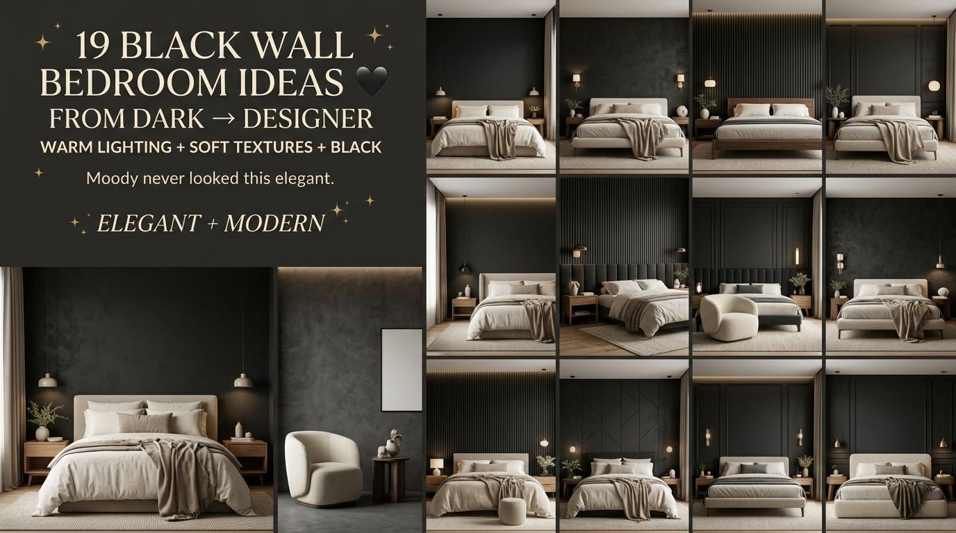 You are currently viewing 19 Black Feature Wall Bedroom Ideas That Look Elegant & Modern