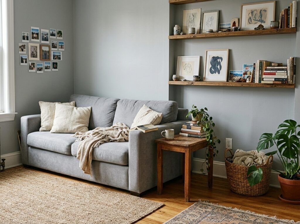 Beautiful Gray Boho Living