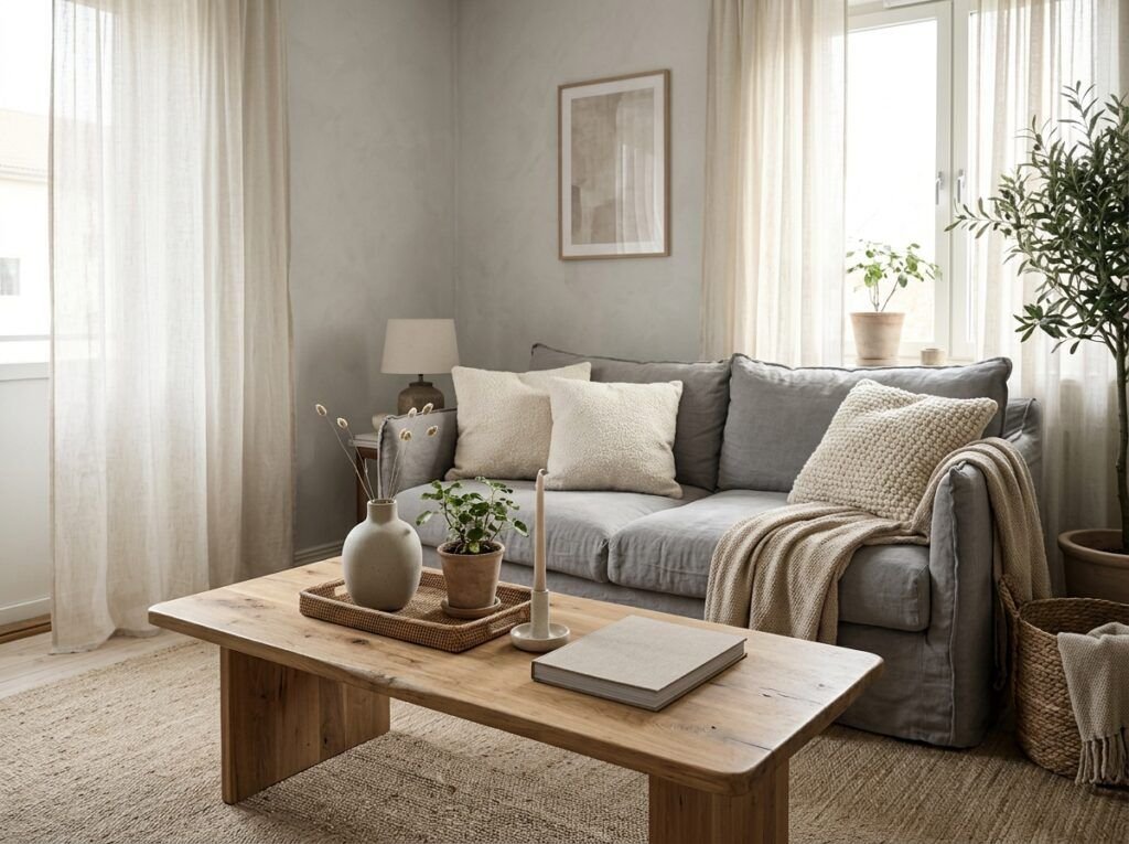 Beautiful Gray Boho Living