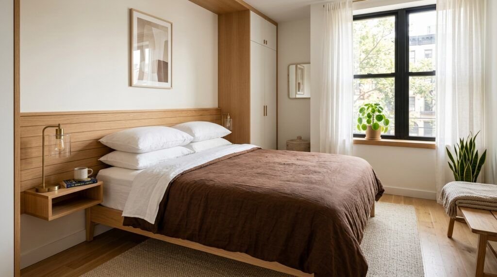 brown bedding