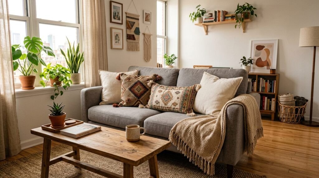 Boho Living Room Grey