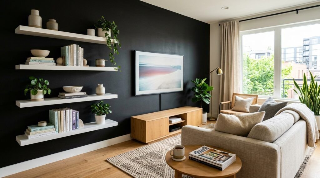 Black TV Wall