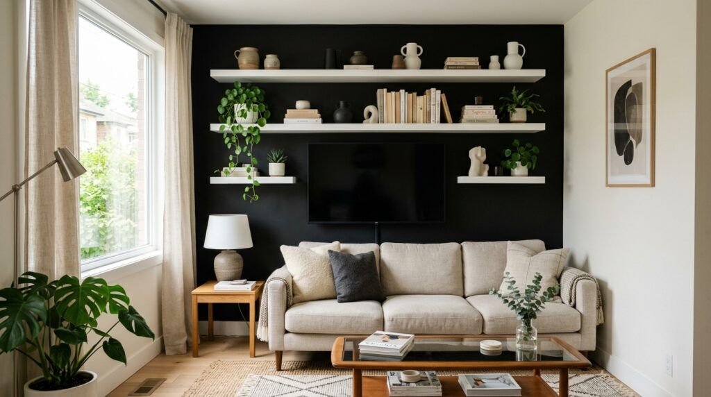 Black TV Wall