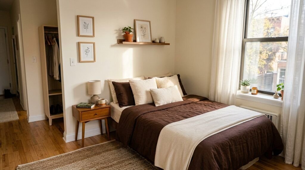 brown bedding