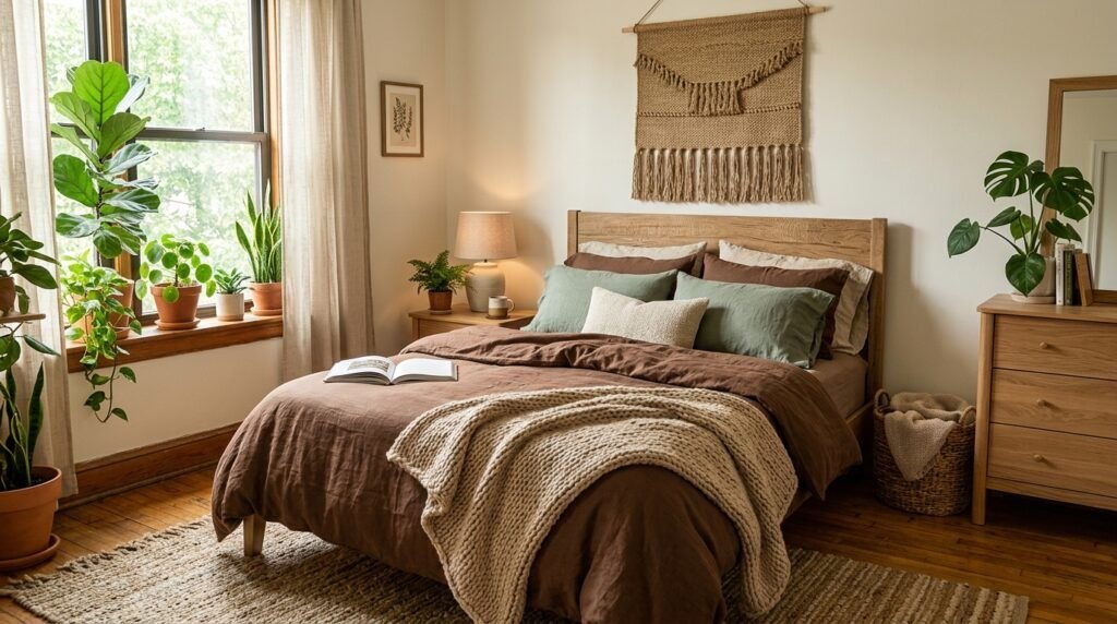 brown bedding