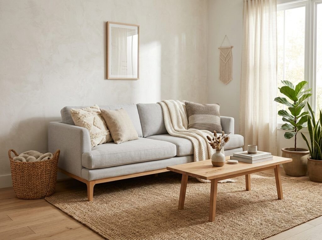 Beautiful Gray Boho Living
