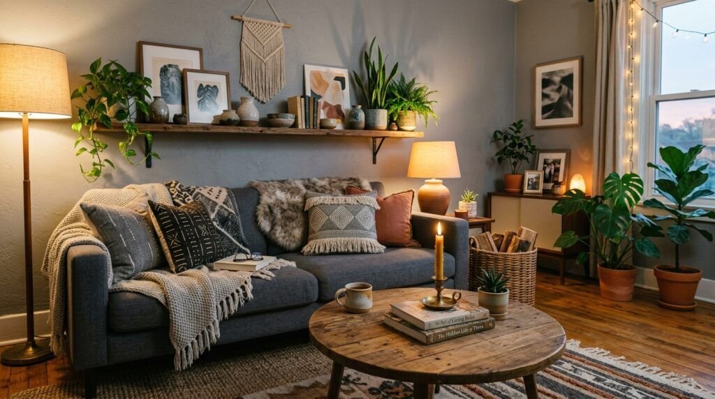 Boho Living Room Grey