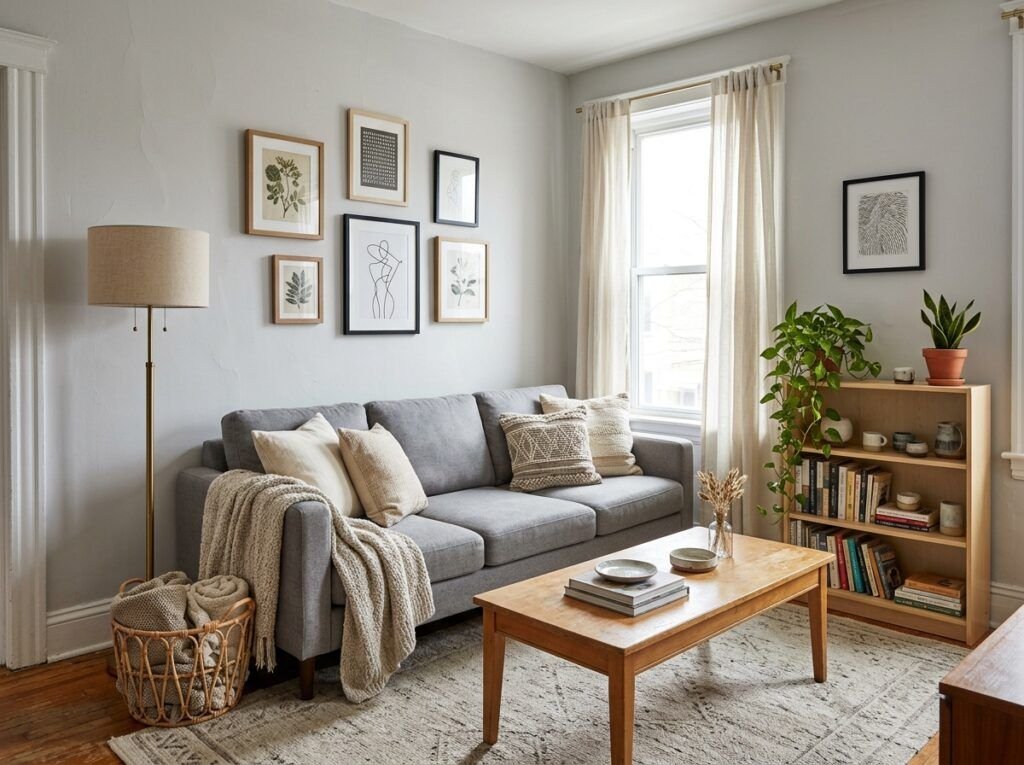 Beautiful Gray Boho Living