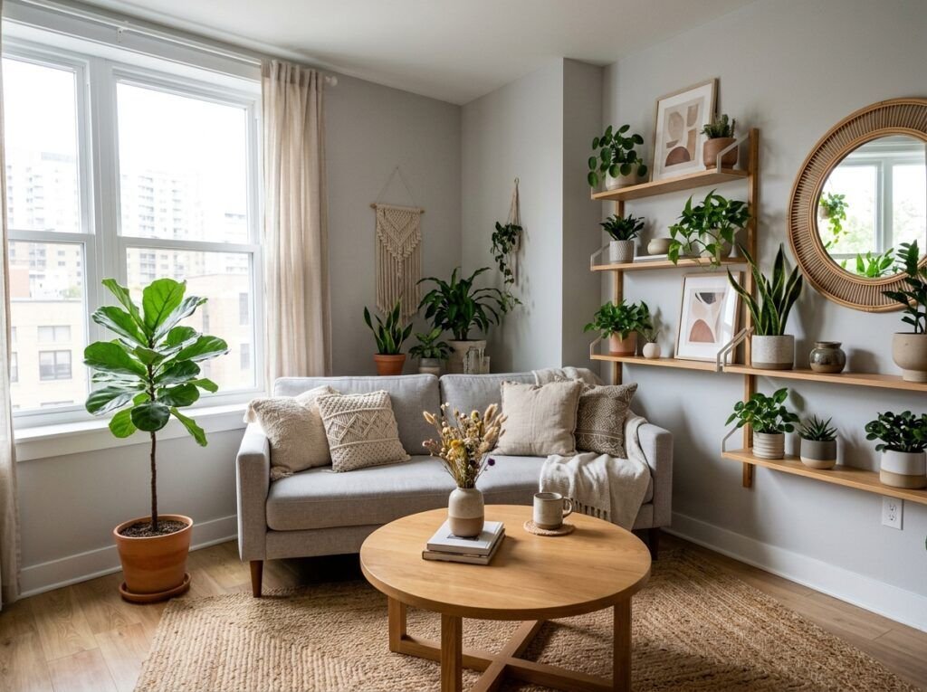 Beautiful Gray Boho Living