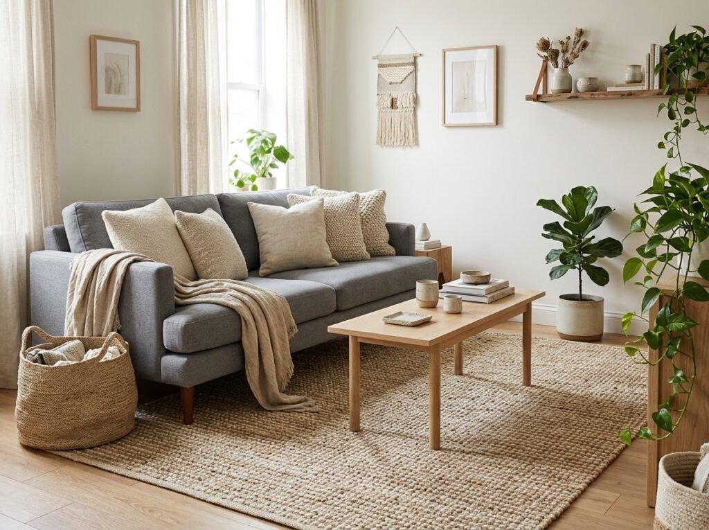 Beautiful Gray Boho Living