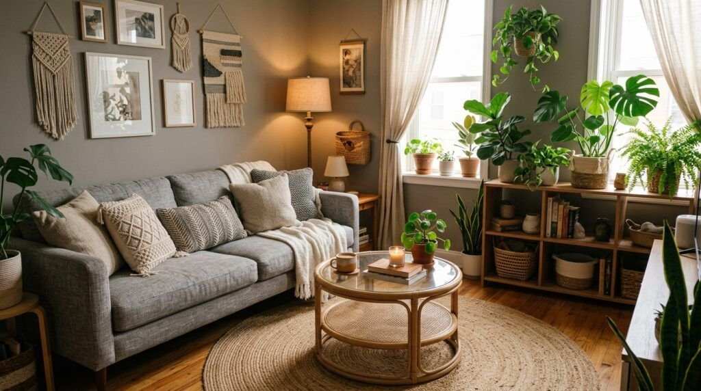 Boho Living Room Grey