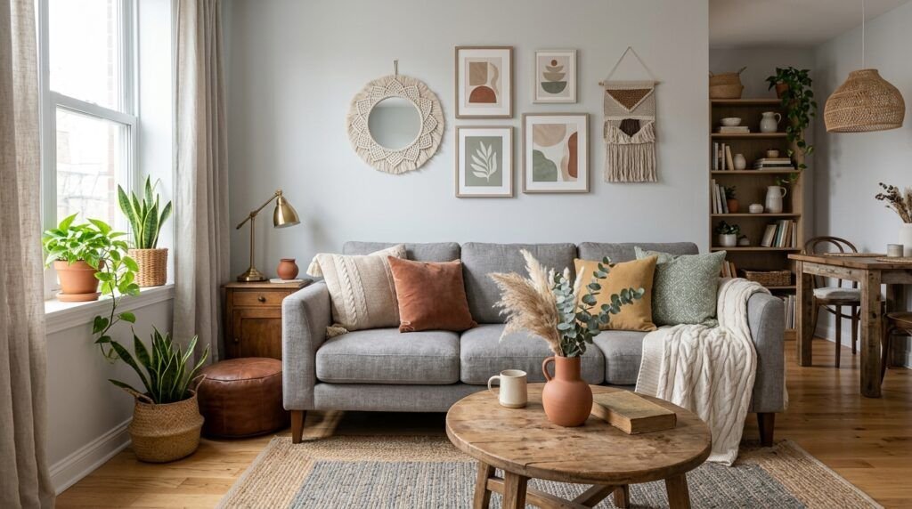 Boho Living Room Grey