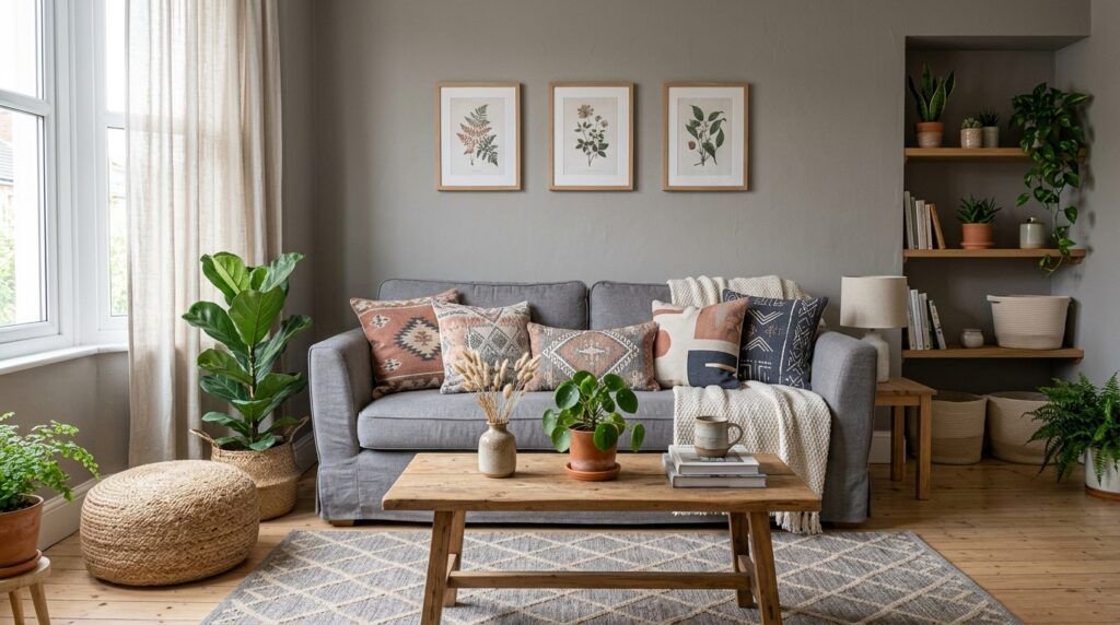 Boho Living Room Grey